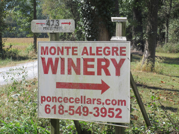 Monte Alegre Winery Directional Sign