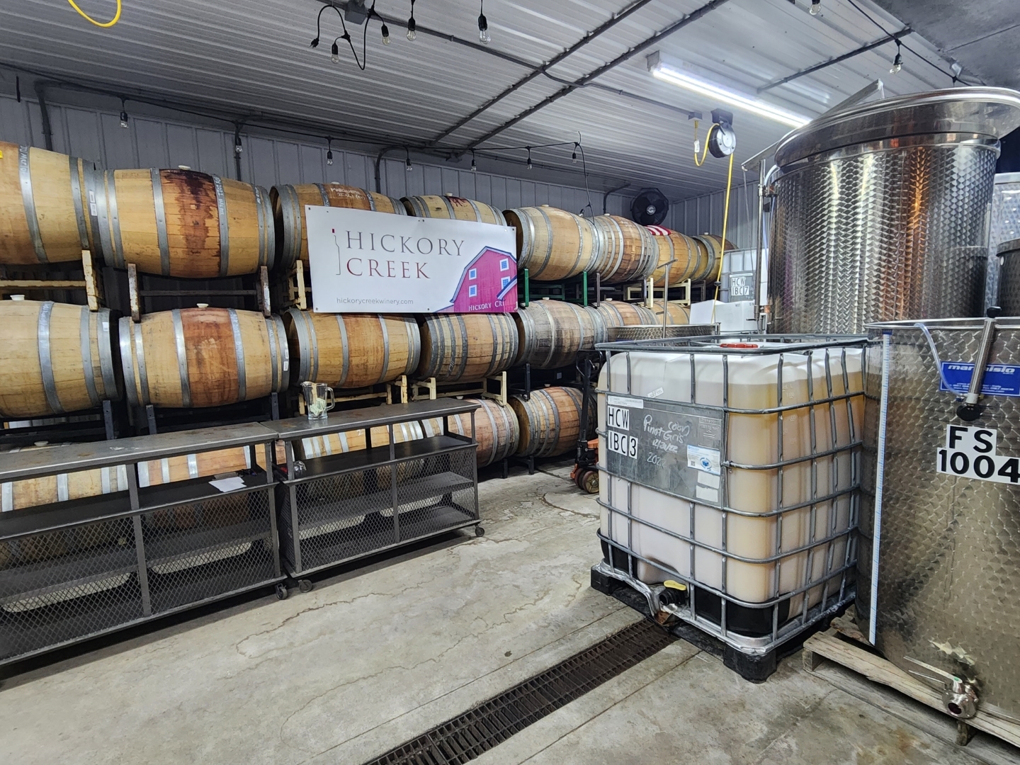 Hickory Creek Winery Production